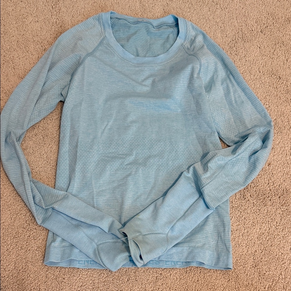 Light Blue Long Sleeve Swiftly Tech (Race Length)